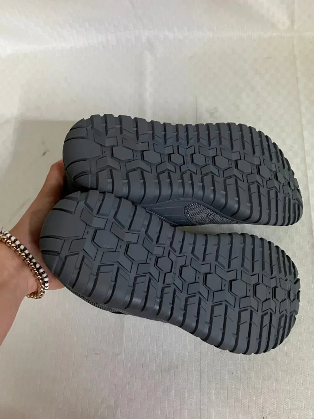 Grey Women's Mesh & Synthetic Running Sneakers